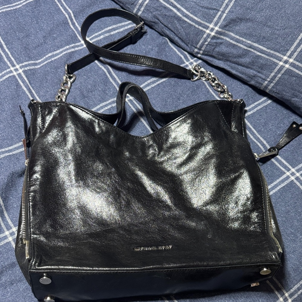 Michael Kors Shiny Black Shoulder Bag